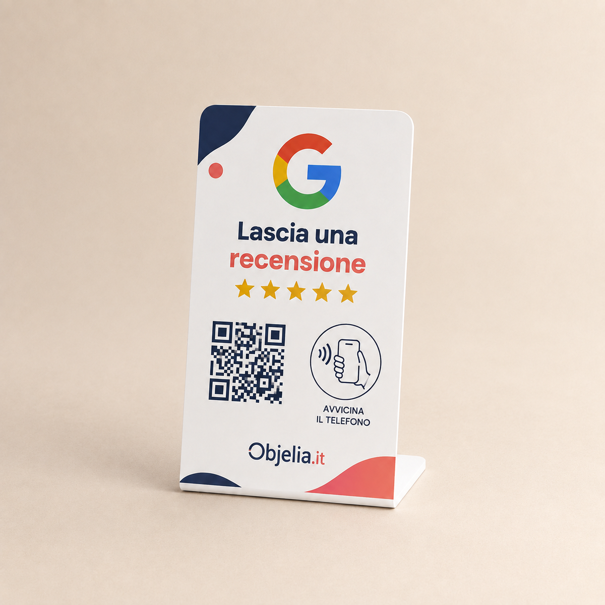 Stand NFC 3 in 1 personalizzato – Google, Instagram e Facebook