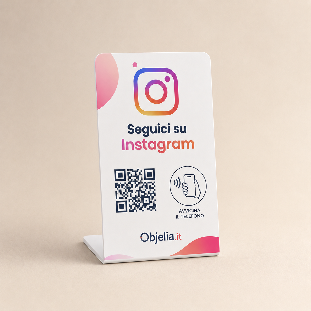 Stand NFC 3 in 1 personalizzato – Google, Instagram e Facebook