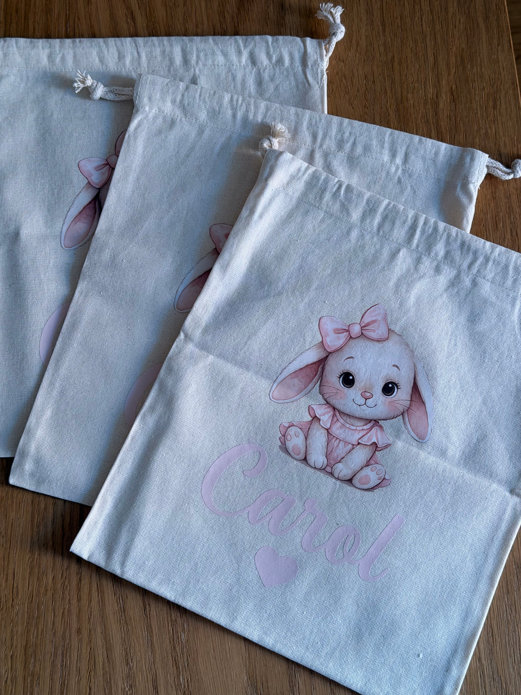 Sacca personalizzata con nome e animaletto – 30 × 25 cm