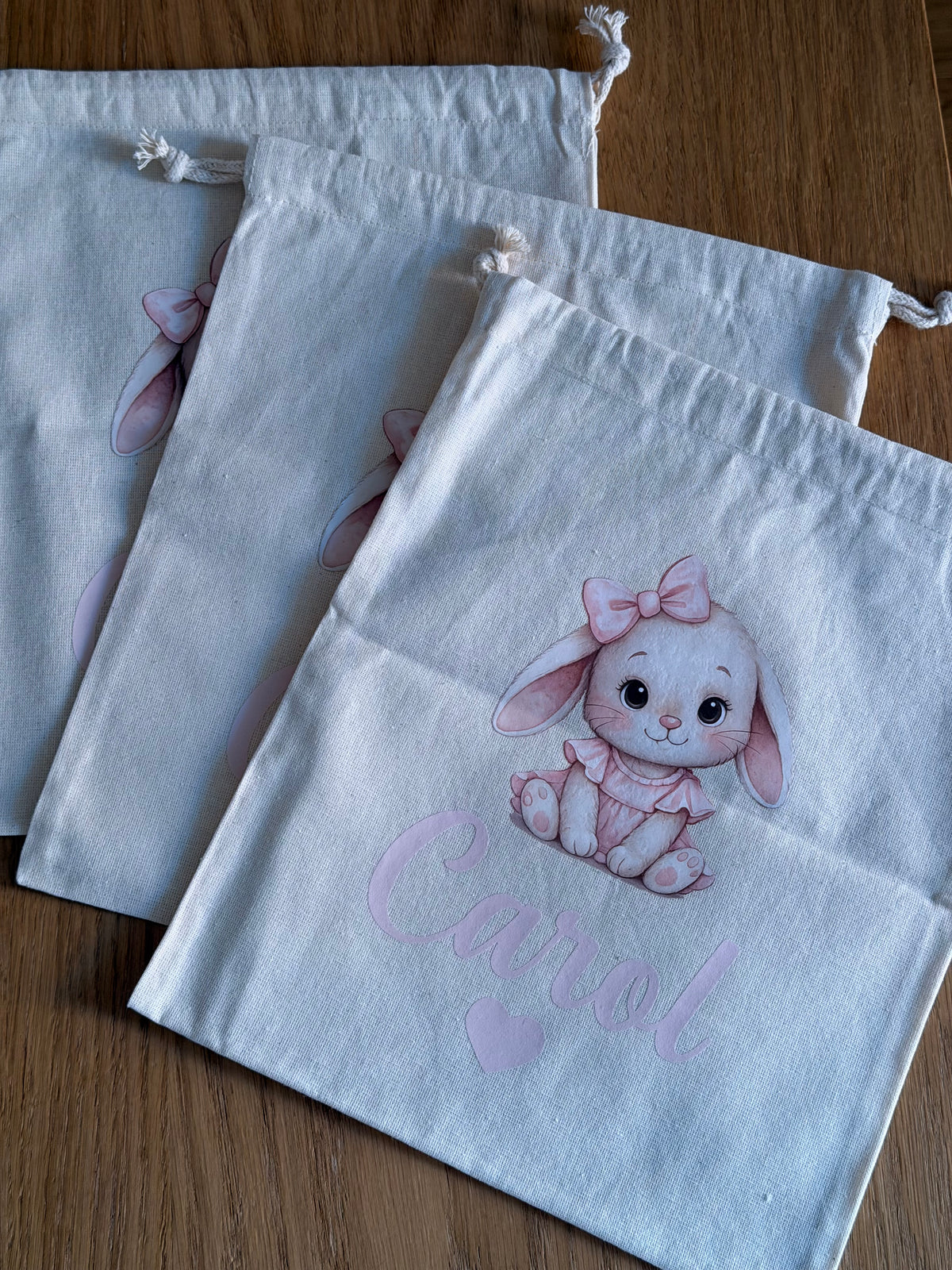 Sacca personalizzata con nome e animaletto – 30 × 25 cm