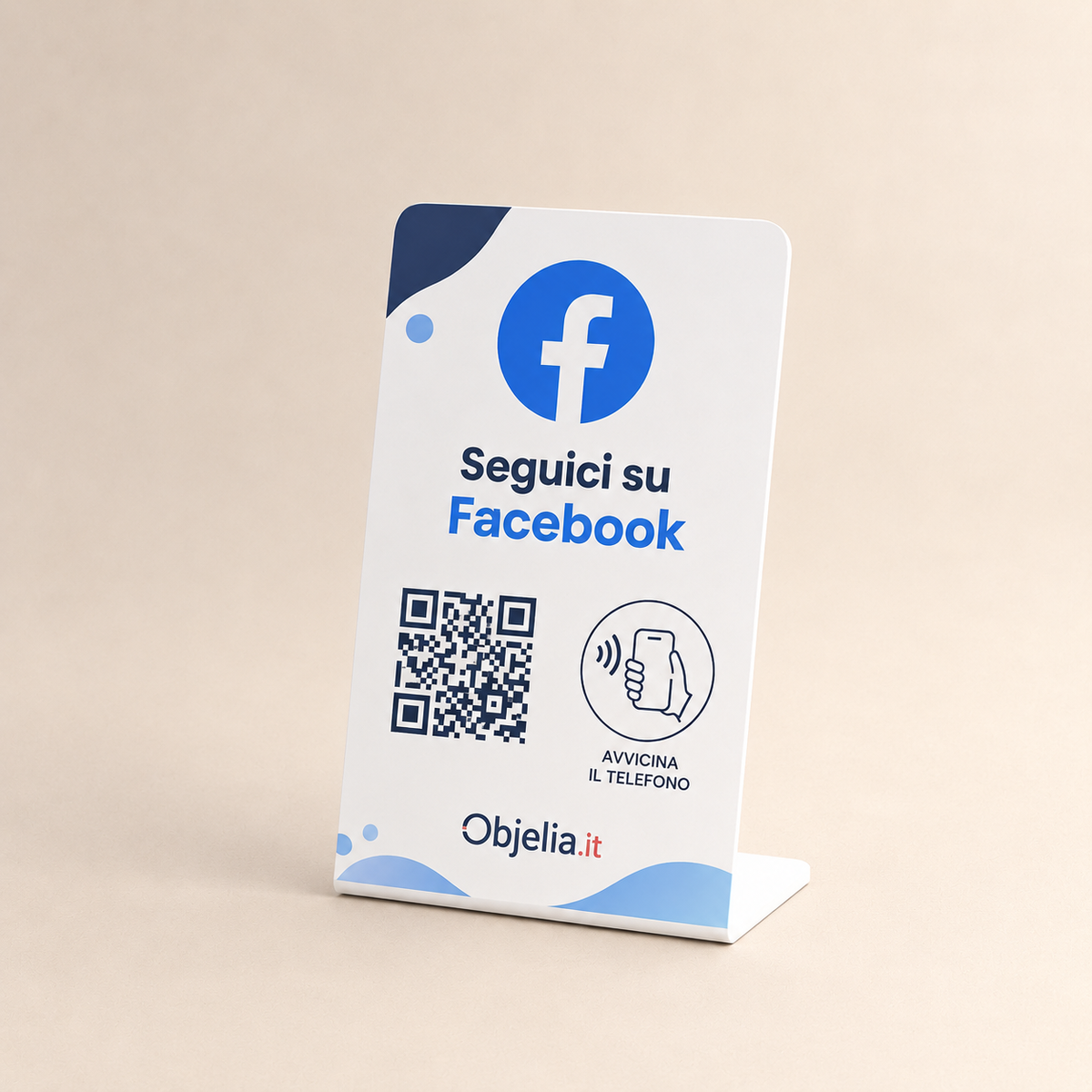 Stand NFC 3 in 1 personalizzato – Google, Instagram e Facebook
