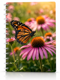 Copertina farfalla e conefiori rosa