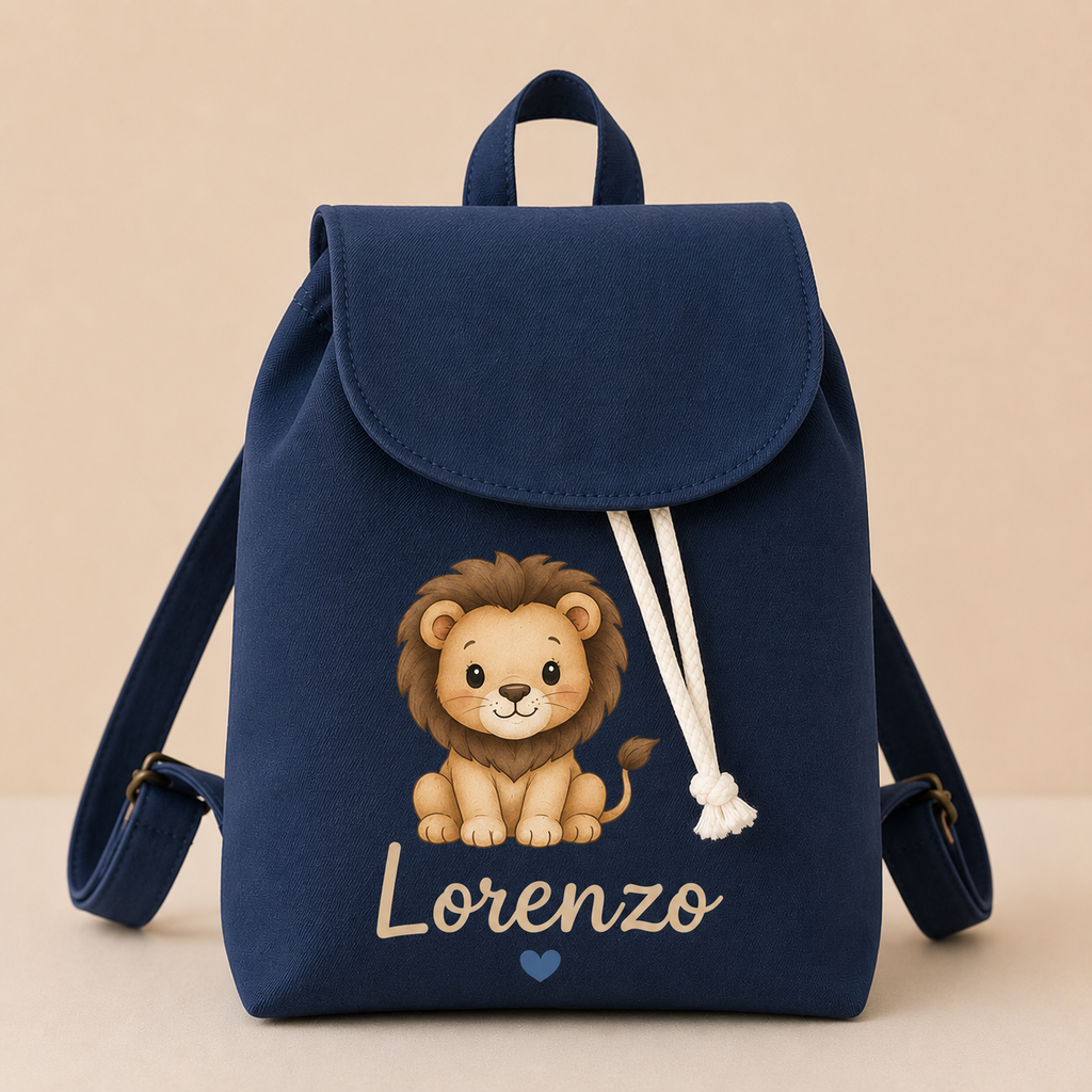 Zainetto Personalizzato per Bambini con Nome e Animaletto