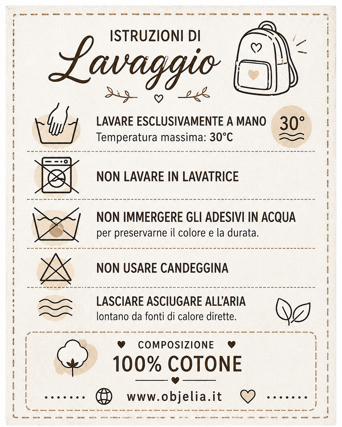 Beauty Case Personalizzabile in Cotone e Juta – 24 × 16 cm