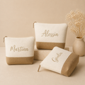 Beauty Case Personalizzabile in Cotone e Juta – 24 × 16 cm