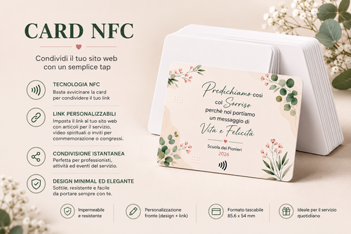 Bigliettino da visita NFC Personalizzabile – Condividi il tuo link con un semplice tap